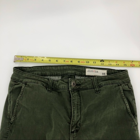Pistols Green Cotton Cuffed Jean - Size 30 - Picture 6 of 8
